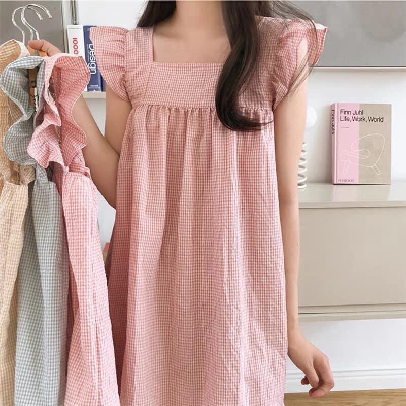 Váy Ngủ Vải Đũi Mỏng Nhẹ siêu bánh bèo