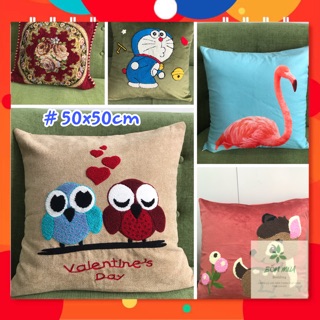 [Cả vỏ & ruột] Gối tựa, gối vuông trang trí giường, sofa - ảnh thật, chọn mẫu