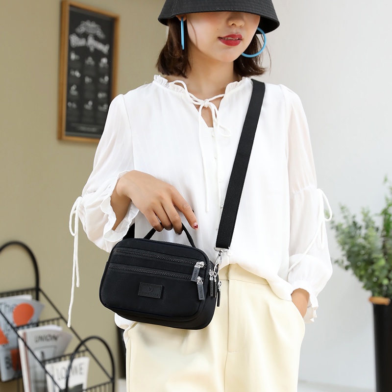 Túi Xách Vải Nylon Đeo Vai Nhiều Ngăn Phong Cách Mới Dành Cho Nữ