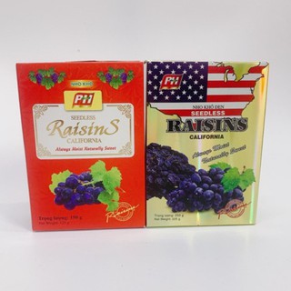 NHO KHÔ ĐEN MỸ RAISINS CALIFORNIA HỘP 250G - 150G