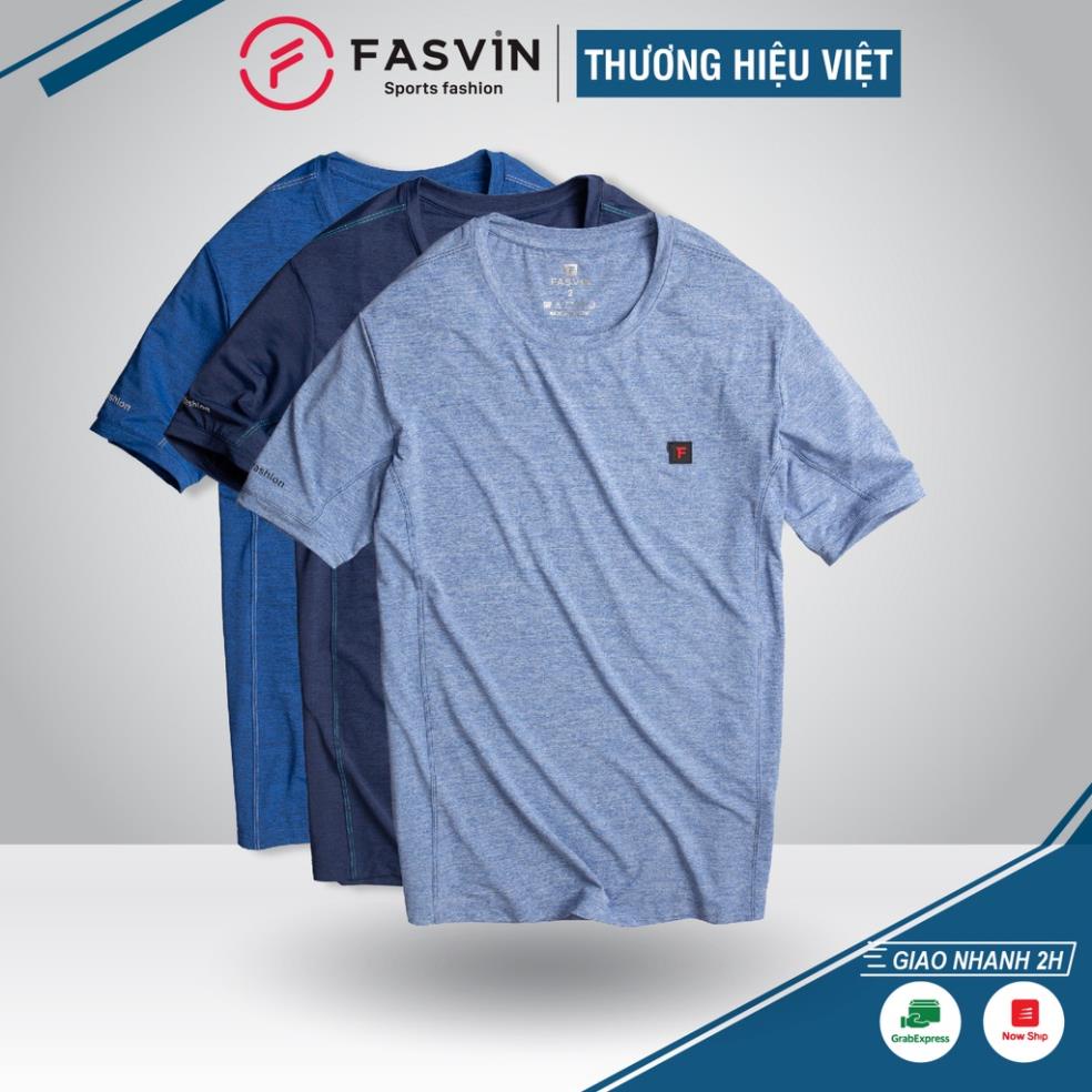 Áo Phông Nam Thun Lạnh Cao Cấp FASVIN TS20237.HN Dáng Thể Thao Vải Mềm Mát Co Giãn Tốt !