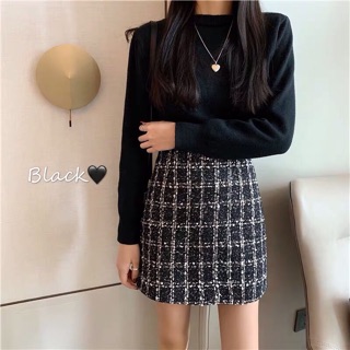 [order] Chân váy chữ A chất dạ tweed