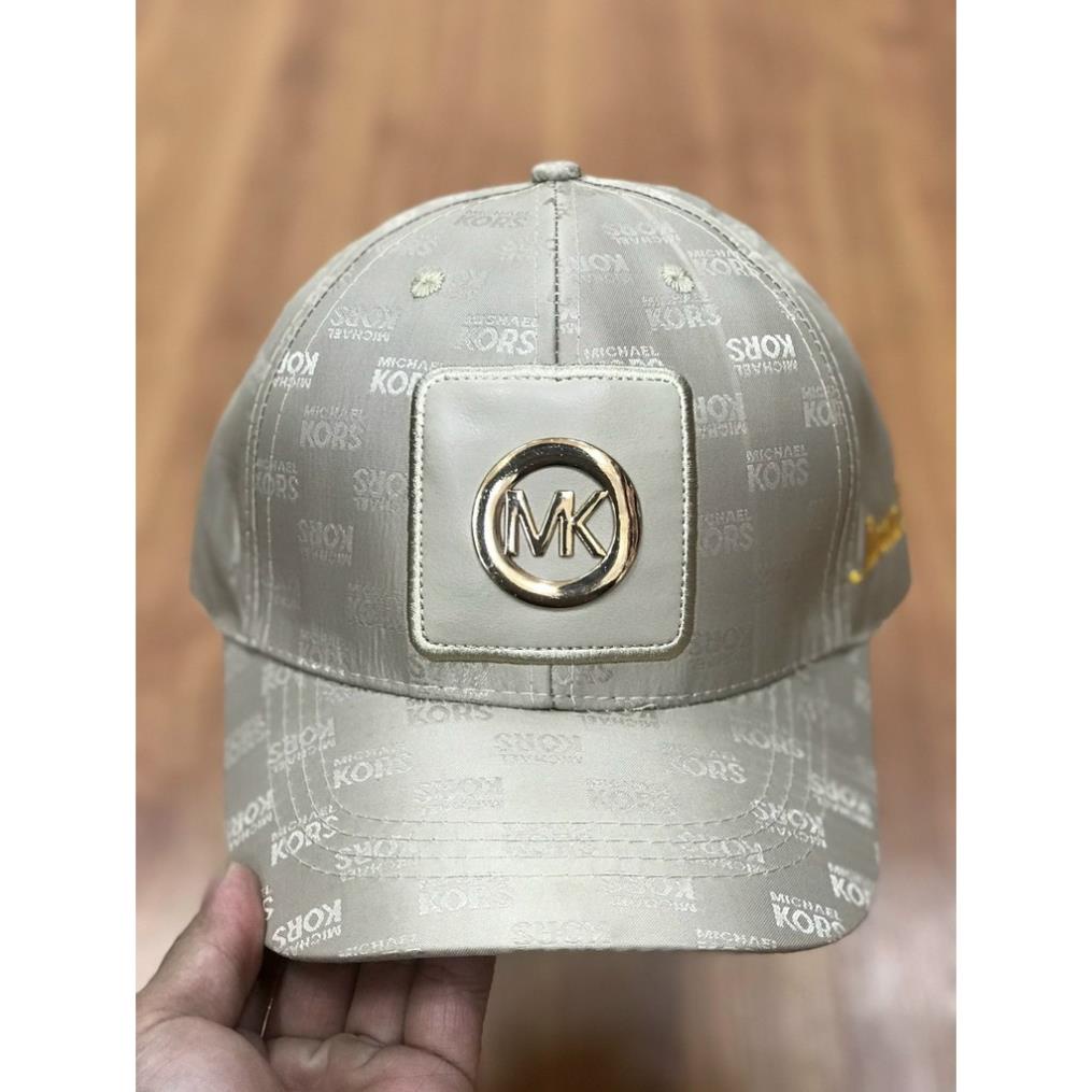 Nón kết logo MK ♥️FREESHIP♥️ Mũ lưỡi trai Michael Kors mới cực đẹp logo nổi mạ vàng màu đen xám dành cho nam nữ !
