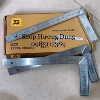 Thước sắt thước vuông ke góc 30cm Bosi