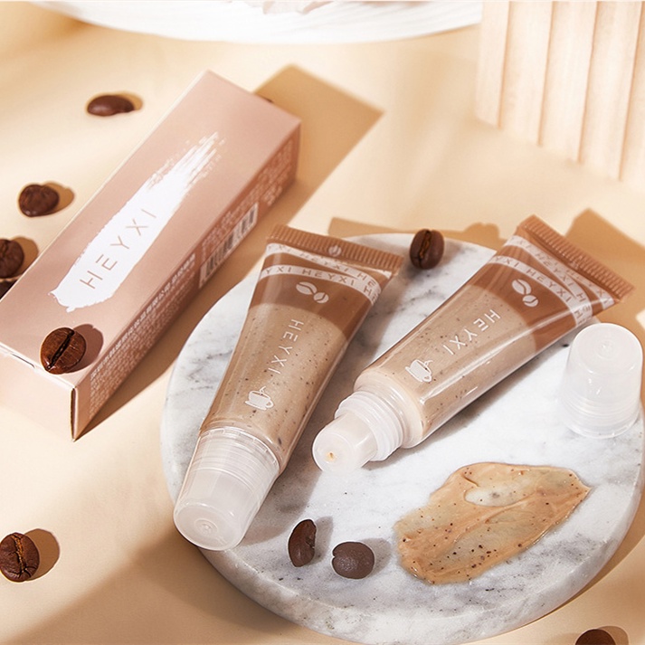 Tuýp tẩy tế bào chết da môi thành phần cà phê tiện dụng chứa thành phần cân bằng ẩm