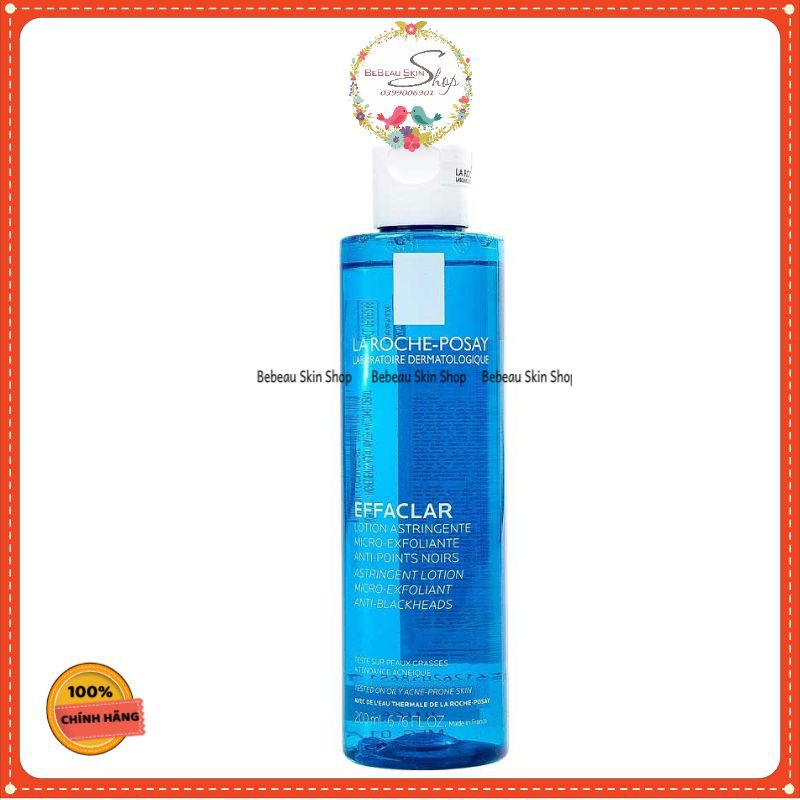 Nước Hoa Hồng La Roche Posay Effaclar Astringent Micro-Exfoliating Lotion Da Dầu Mụn - Bebeauskinshop