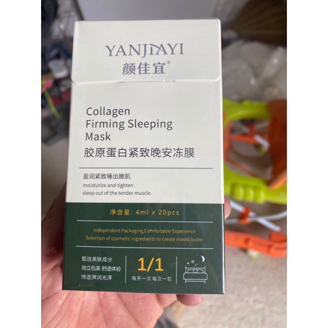 Mặt nạ ngủ thạch Collagen YANJIAYI giúp nâng cơ mặt bổ sung collagen Hộp 20 mặt nạ | BigBuy360 - bigbuy360.vn