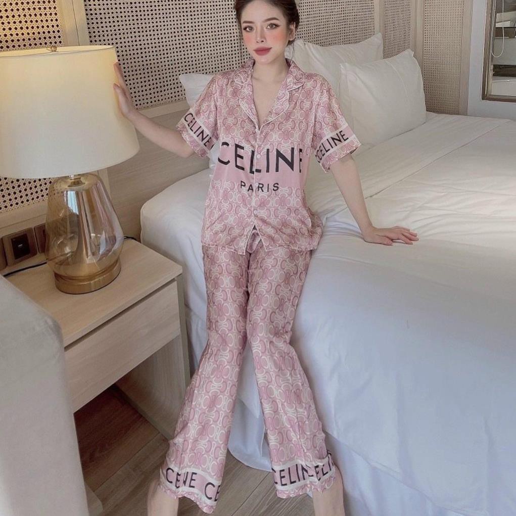 Pijama Lụa SATIN những mẫu hottren 2021 nhà SAM Tay ngắn quần dài Form dưới 60 kí  ༷
