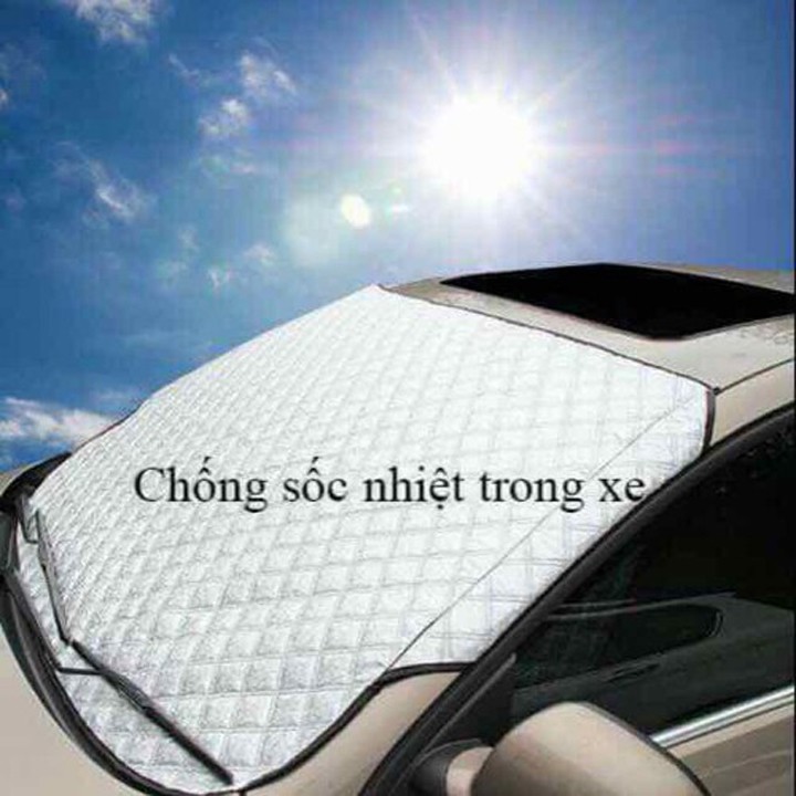 Bạt phủ kính lái xe ô tô tráng nhôm 4 lớp cao cấp