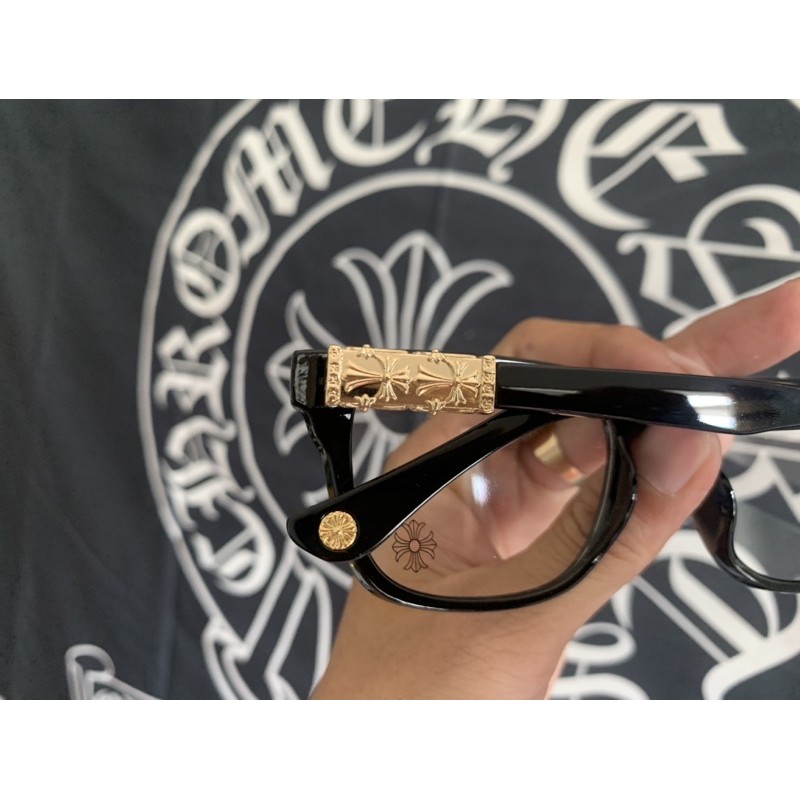 Kính unisex chrome heart ma vàng nhựa cao cao cấp
