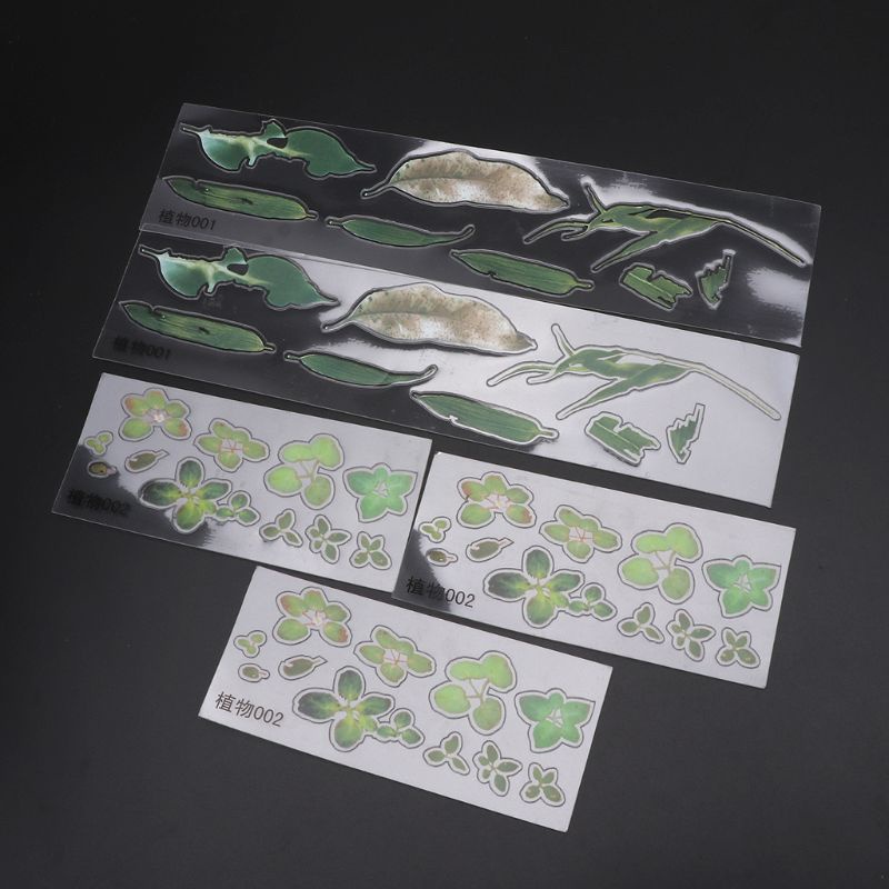 Bộ 5 Miếng Dán Hình Cá Vàng / Lá / Vịt 3D Độc Đáo Dùng Trang Trí Đồ Thủ Công DIY