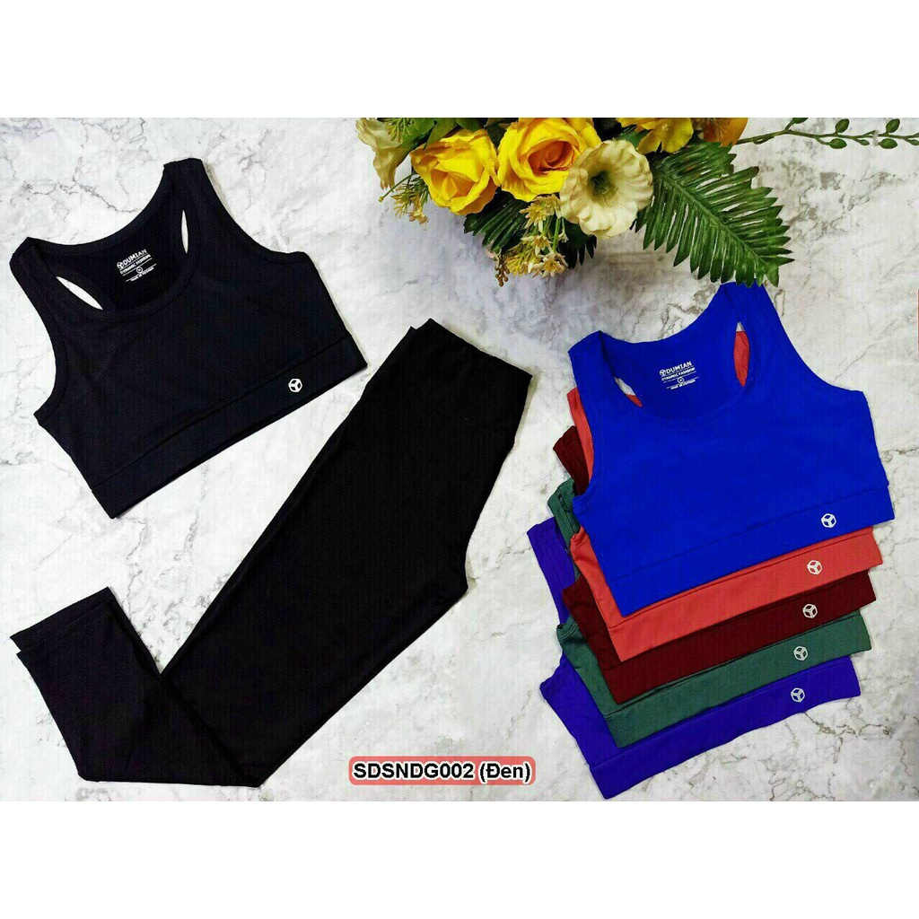 Bộ tập Gym nữ quần Legging áo Bra khóa Lưng chất đẹp chống sốc áo vest tập thể dục Yoga Aerobic TT001