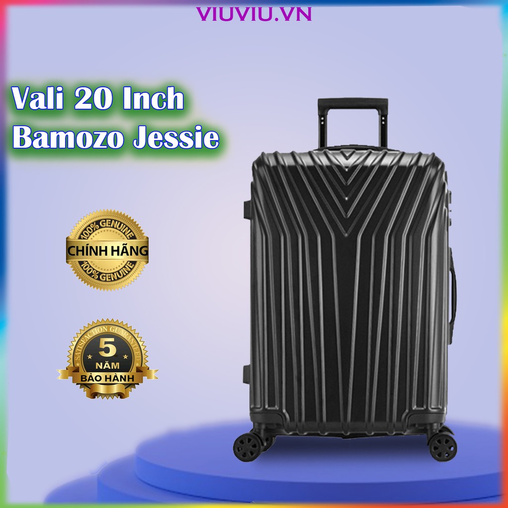 Vali Giá Rẻ Size 20 Inch Valy Kéo Nhựa Du Lịch Bền Đẹp Cao Cấp Chống Nước Chống Trộm Bảo Hành 5 Năm Bamozo Jessie