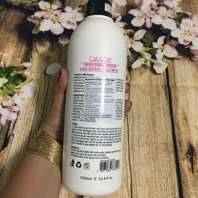 KEM KERATIN PHỤC HỒI TÓC HƯ TỔN TÓC NÁT CALUOBER PHÁP 1000ML