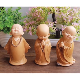 bộ 03 chú tiểu vàng yêu đời xâu chuỗi 13,5cm
