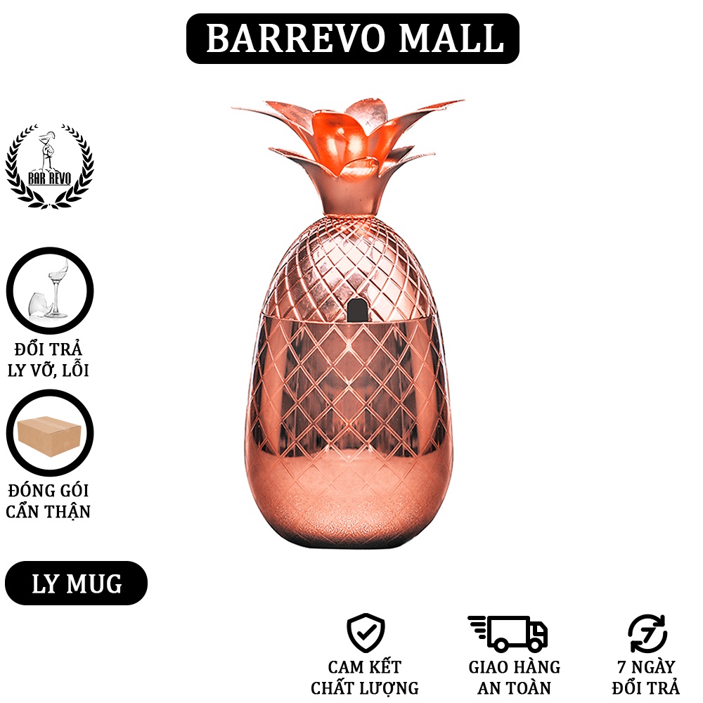 Pineapple Cocktail Glass - Ly Cocktail Kim Loại