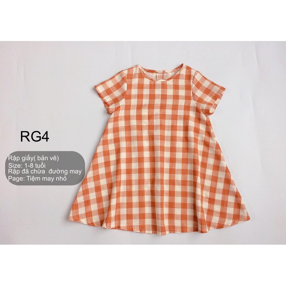 RG4_Rập giấy may đầm bé gái