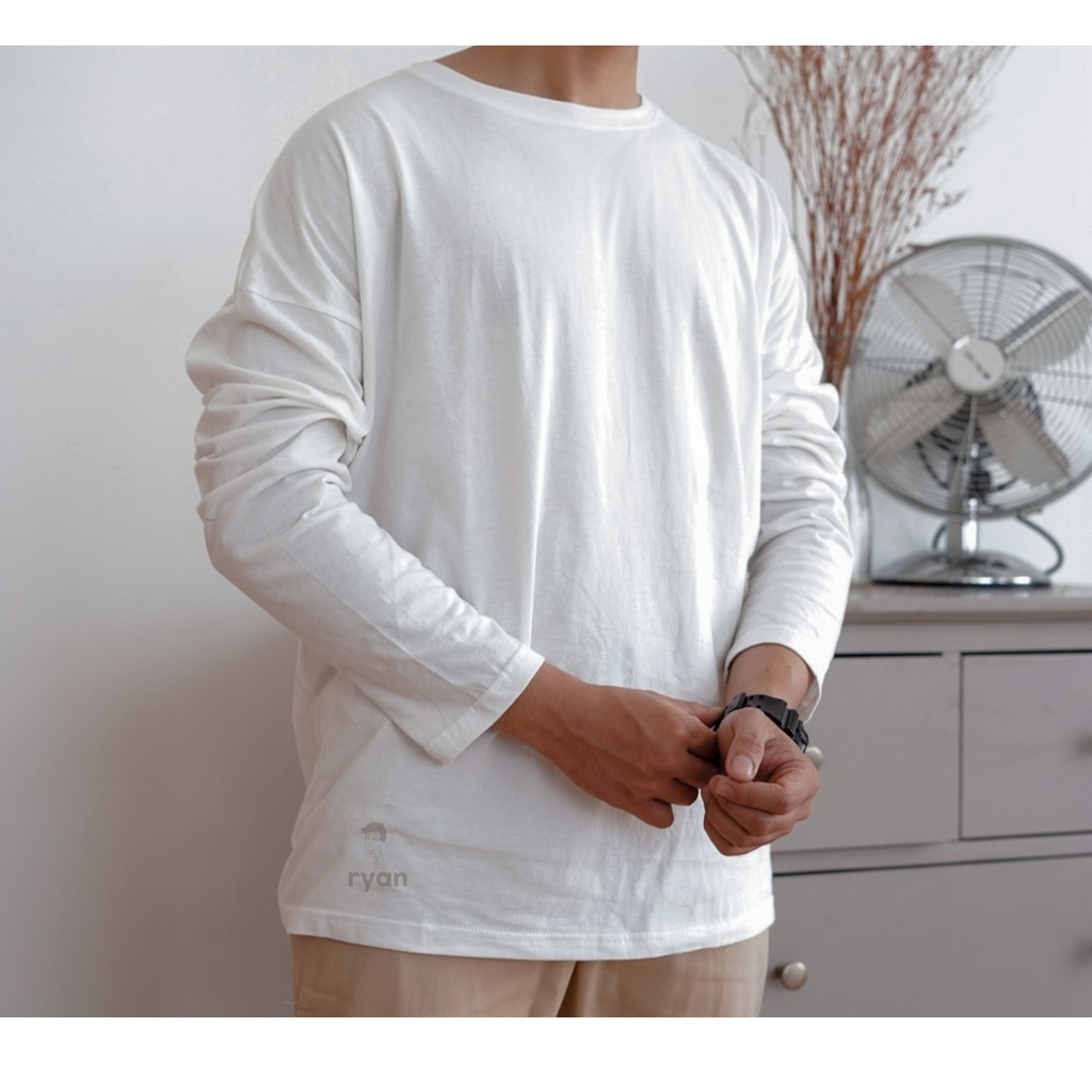 RYAN - Blank Long Sleeves Tee (trắng) | BigBuy360 - bigbuy360.vn