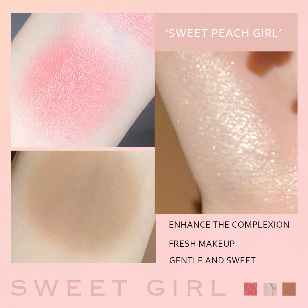 [Hàng mới về] Bảng Phấn Bắt Sáng Saniye E0335 Trang Điểm Tạo Khối Đa Năng 3 Trong 1 Tiện Dụng | BigBuy360 - bigbuy360.vn