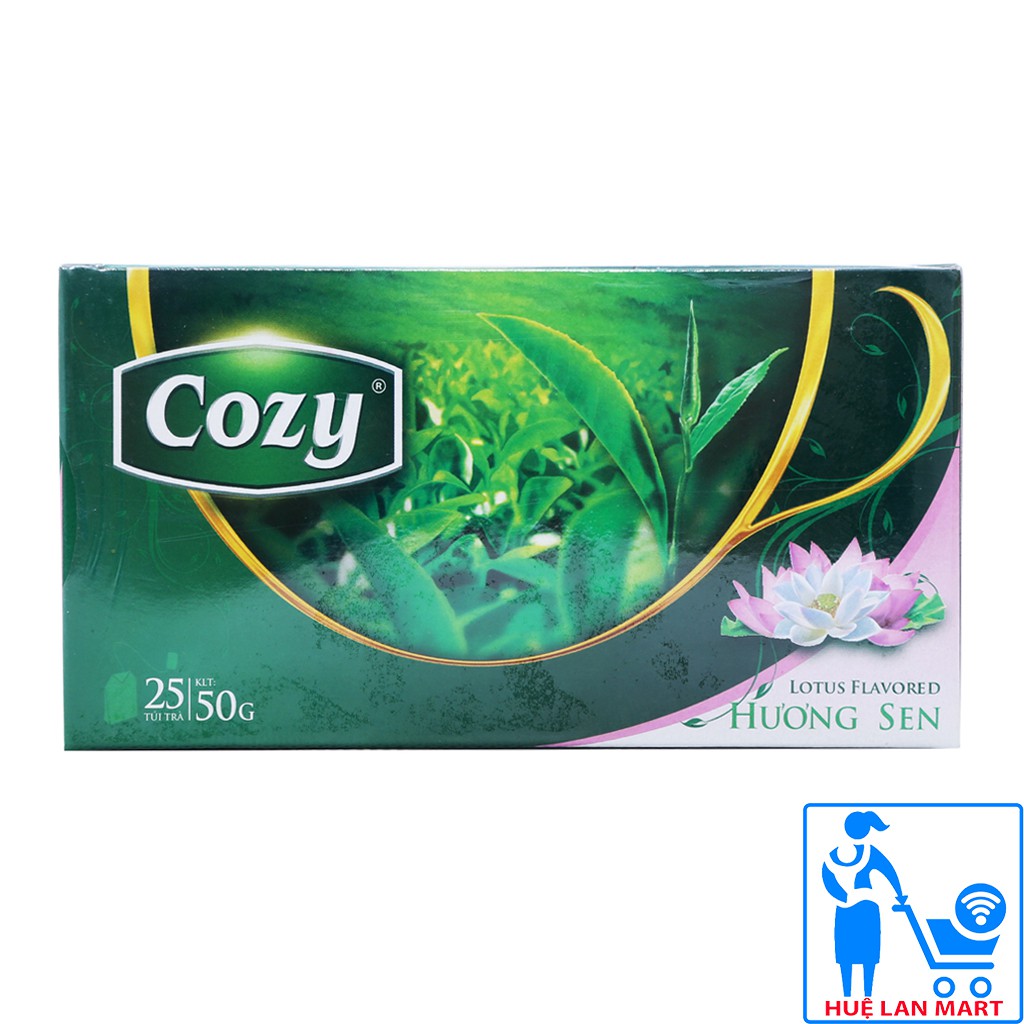 [CHÍNH HÃNG] Trà Sen Cozy Hộp 50g (2g X 25 túi lọc)