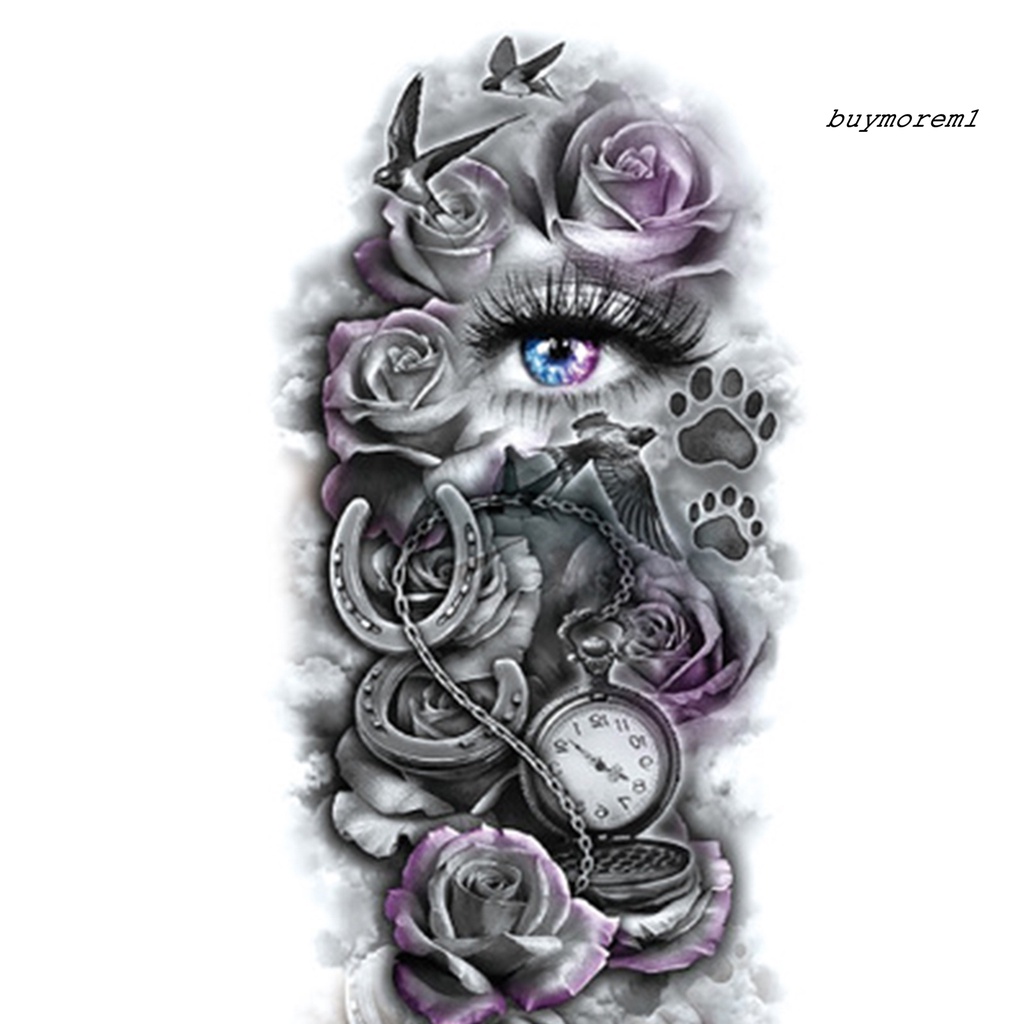 Hình xăm dán tạm thời toàn bộ cánh tay chống thấm nước sành điệu