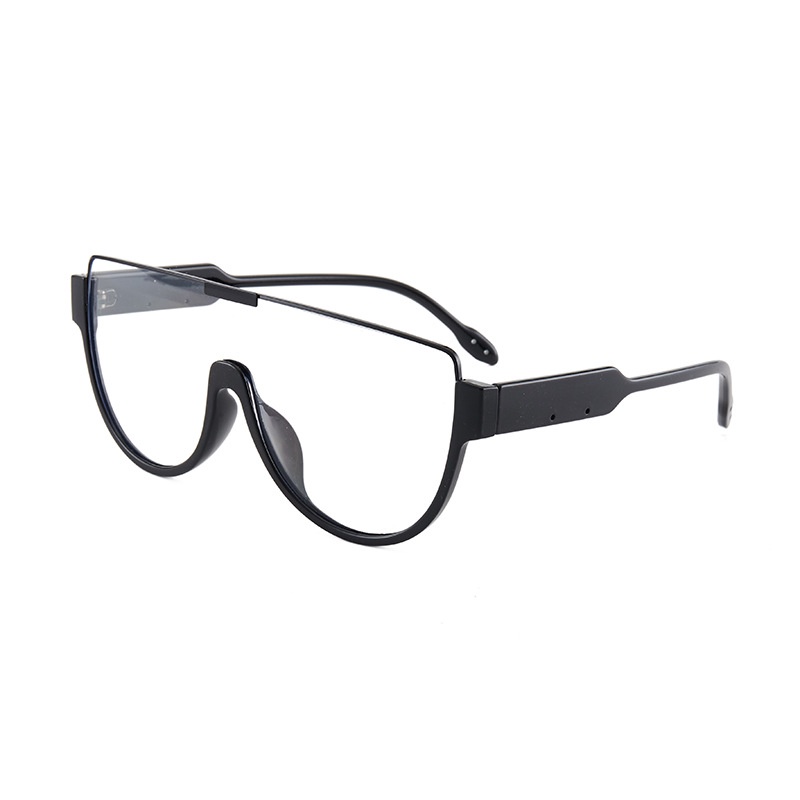 (YUZHU) Kính Chống Nắng Nửa Gọng Ngoại Cỡ Chống Ánh Sáng Xanh Thời Trang Phương Tây