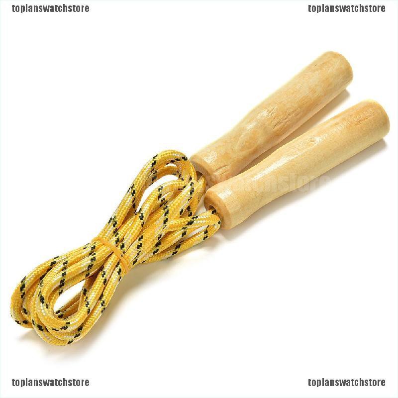 Dây Nhảy Thể Thao Tay Cầm Bằng Gỗ Dài 2.4M