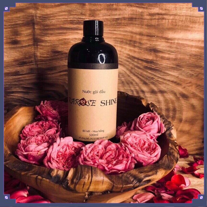 Nước Gội Đầu Hoa Hồng Karose Shine 500g, Cho Bạn Mái Tóc Dày, Óng Mượt
