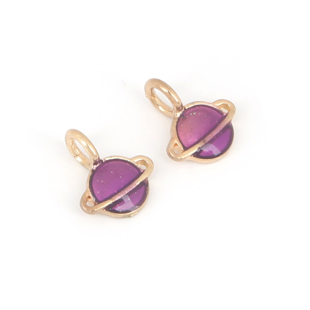 BEADIA Hạt Charm Hình Hành Tinh Nhiều Màu Sắc Dùng Làm Trang Sức DIY