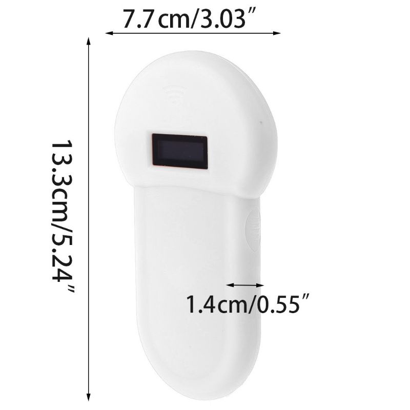 Thiết Bị Quét ID Microchip Cầm Tay Hiển Thị Lịch Sử Dữ Liệu Màn Hình OLED 134 2Hz