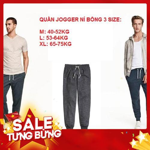 Quần nỉ bông nam nữ unisex phong cách Jogger (TẶNG 01 ĐÔI TẤT NHẬT) -Hàng nhập khẩu