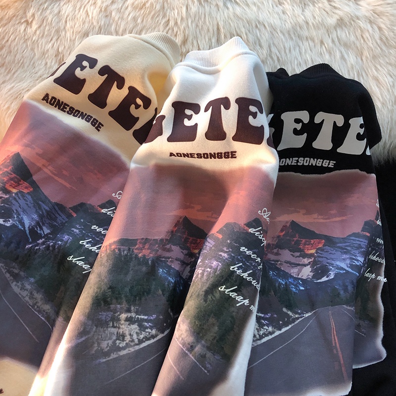 NRVP Áo khoác hoodie tay dài oversize phong cách Hàn Quốc mới 2022