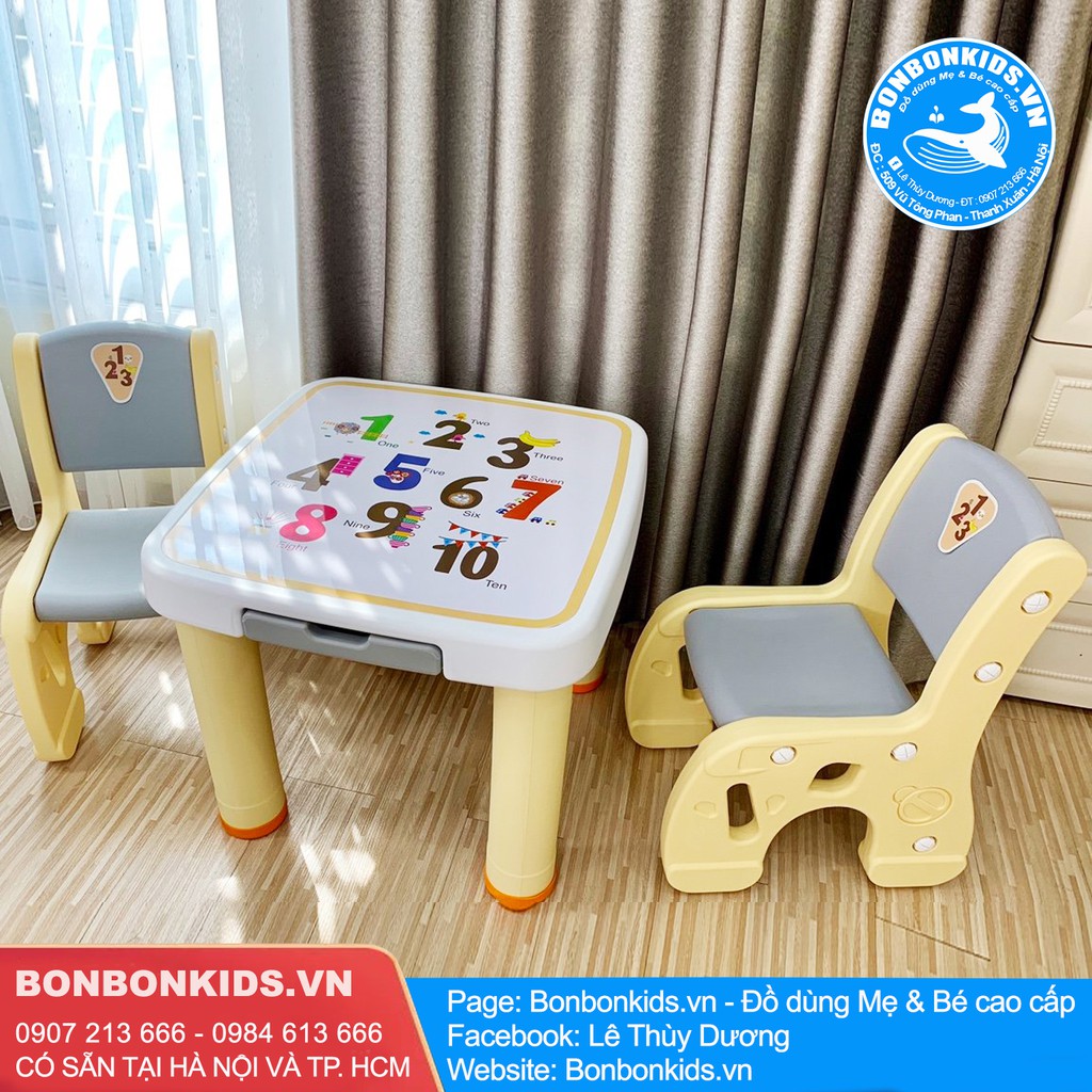 Bộ bàn ghế trẻ em cao cấp Newber  - Bàn ghế nhựa cho bé