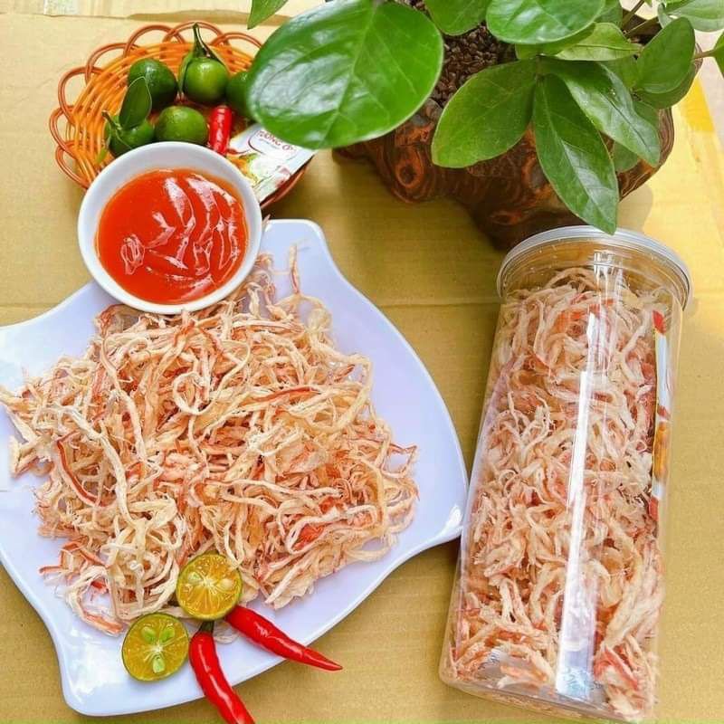 Mực hấp dừa hũ 100gr làm từ mực 1 nắng ngon chuẩn vị Đặc Sản Đà Nẵng cao cấp