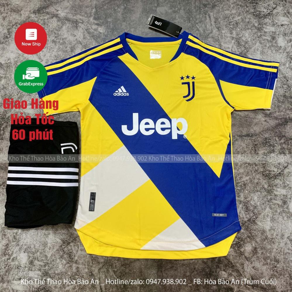 Áo Juventus 2021 Vải Thái màu Vàng Cực Chất phom 43-90kg ་