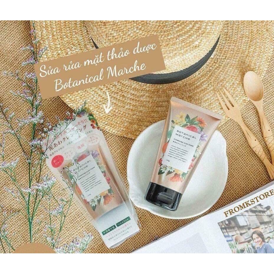 Sữa Rửa Mặt Đất Sét BOTANICAL MARCHE Làm Sạch Sâu Lỗ Chân Lông Nội Địa Nhật Bản 120g - SAKUKO
