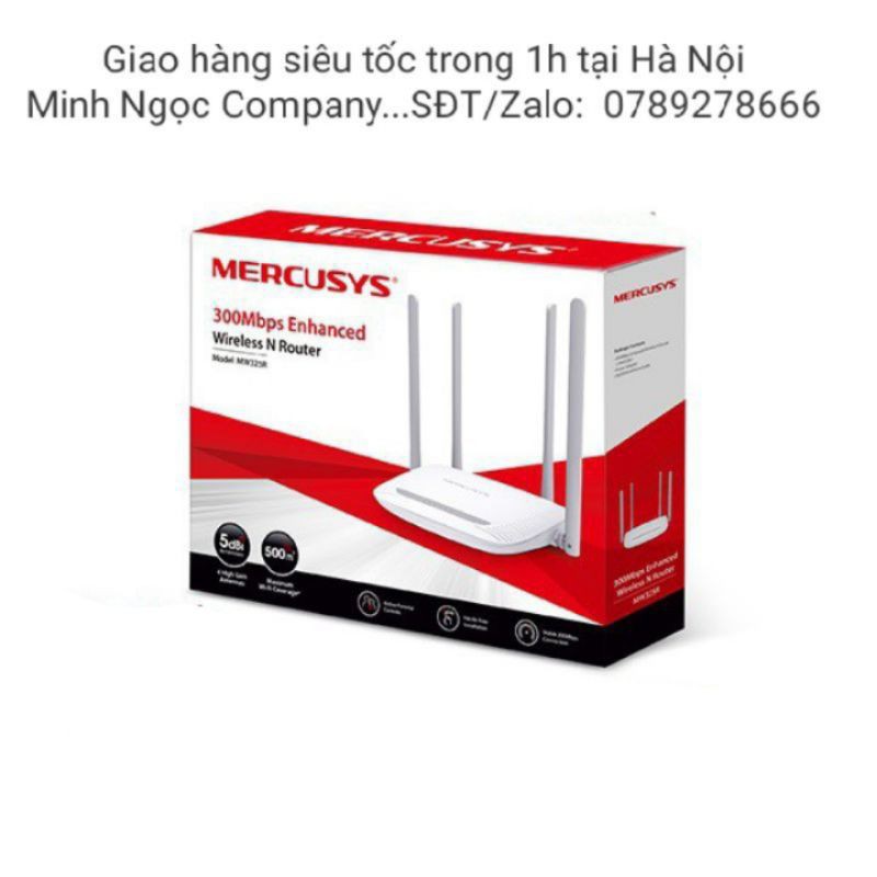 Mercusys MW325R Bộ Phát wifi chuẩn N tốc độ 300Mbps 4 ăng ten - Mới 100% Bảo Hành 2 Năm