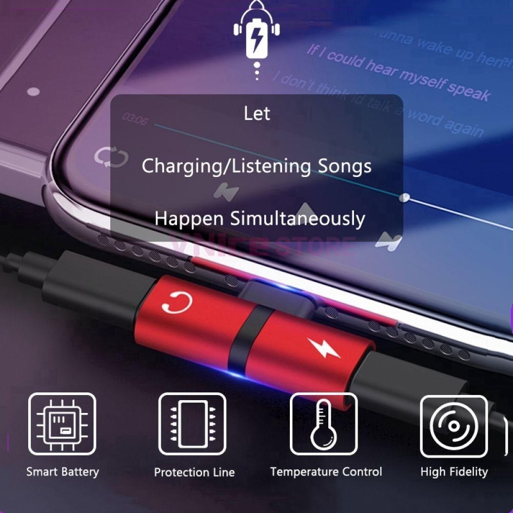 Combo cáp sạc dữ liệu âm thanh iPhone / cáp sạc bộ chia jack 2 cổng và combo tai nghe sạc airpod / iphone / bộ chia Lightning Bluetooth Airpod