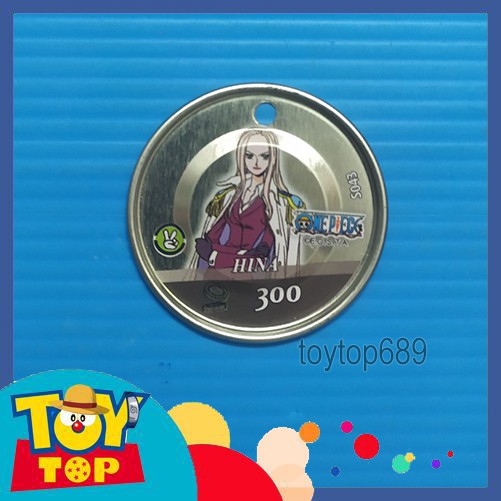 Thẻ Toonies One Piece đồng xu bí ẩn hải trình màu bạc tròn lỗ bản 2nd vênh xước trầy nhẹ 2