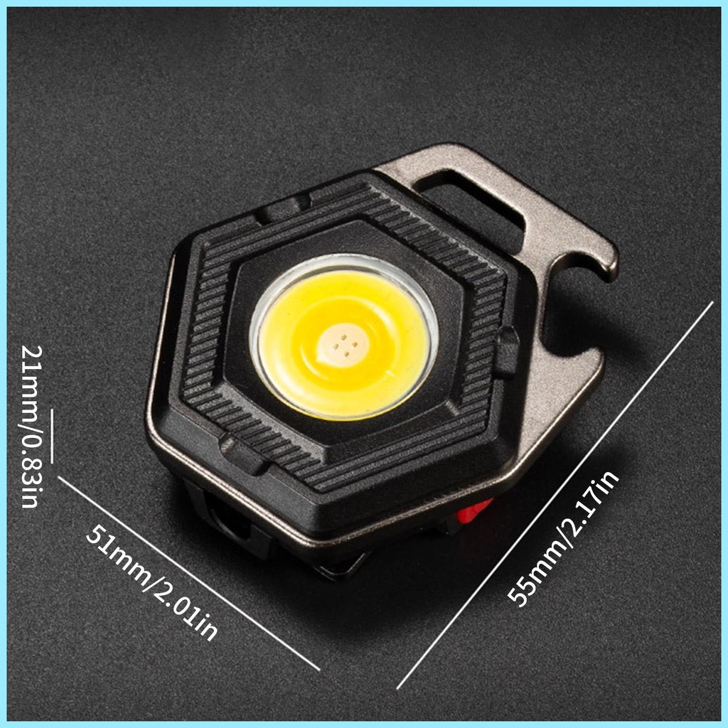 Móc Khóa Gắn Đèn LED 500Lm Có Thể Gấp Gọn Tiện Dụng