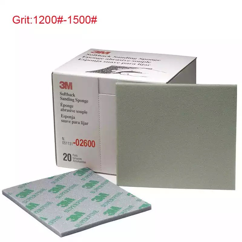 Nhám xốp mịn 3M 02600 - Microfine độ hạt #1200-#1500 (20 tờ/hộp)