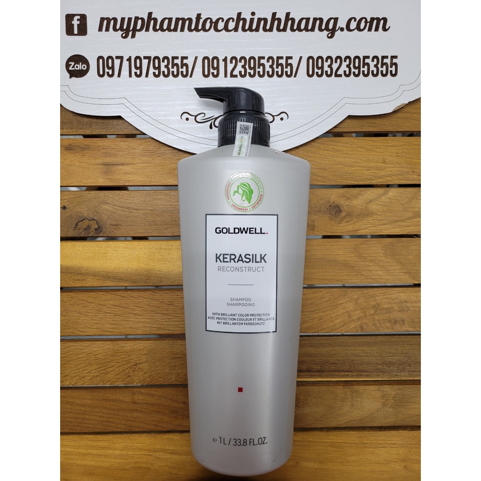 DẦU GỘI, DẦU XẢ VÀ MẶT NẠ SIÊU PHỤC HỒI GOLDWELL KERASILK RECONSTRUCT 1000ML*2 - 500ML