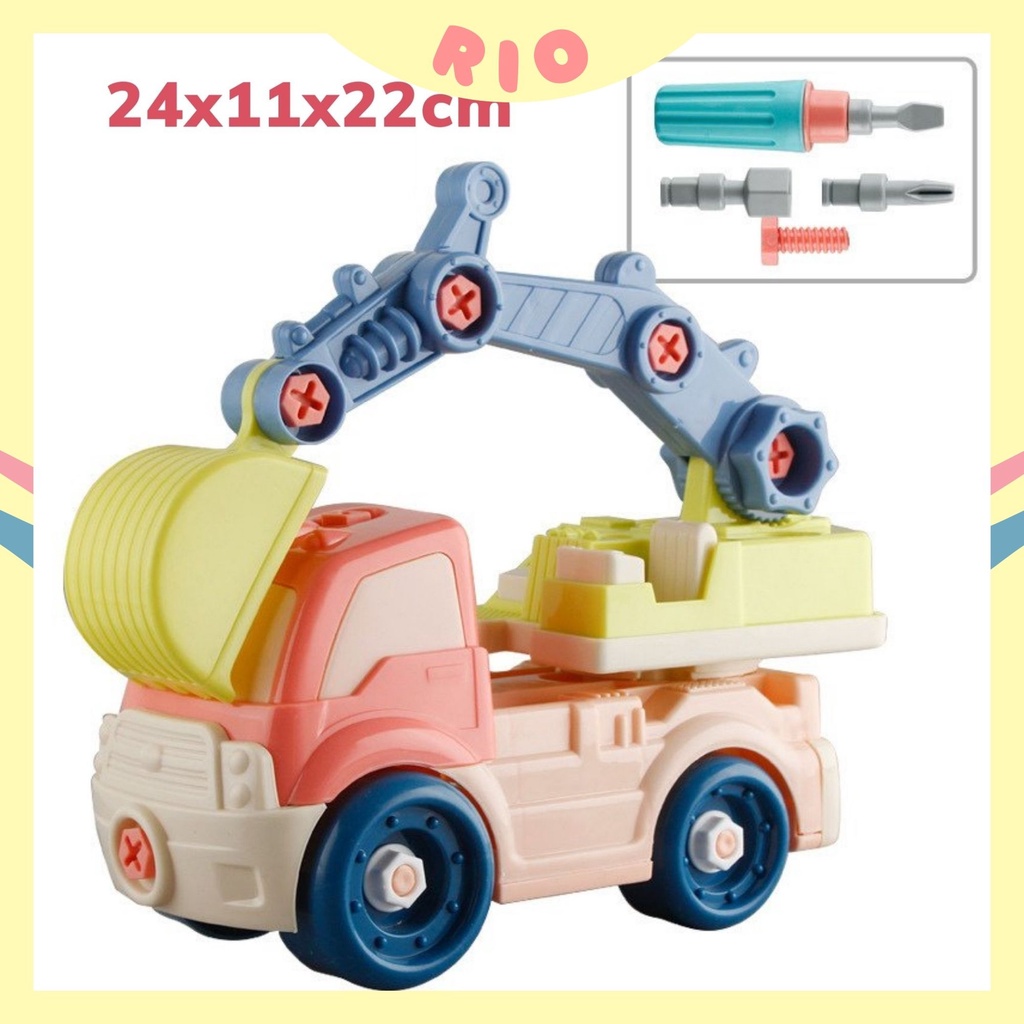 TRỌN BỘ XE MÔ HÌNH CÔNG TRÌNH LẮP RÁP CHO BÉ KÍCH THƯỚC LỚN HÃNG DIY