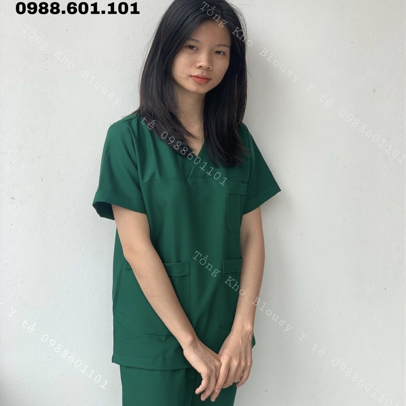 Bộ Scrubs cổ tim phòng mổ,  đồng phục Spa, phòng khám, Bác Sĩ, quần áo phòng mổ, đồng phục phẫu thuật VẢI CAO CẤP