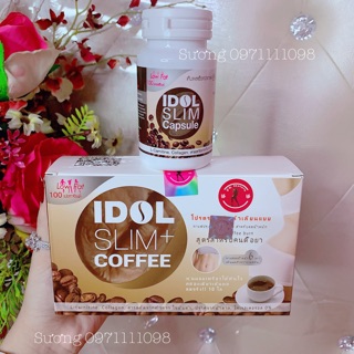 Combo cafe idol slim dạng gói + idol slim dạng viên cho cơ địa chai lì , khó giảm