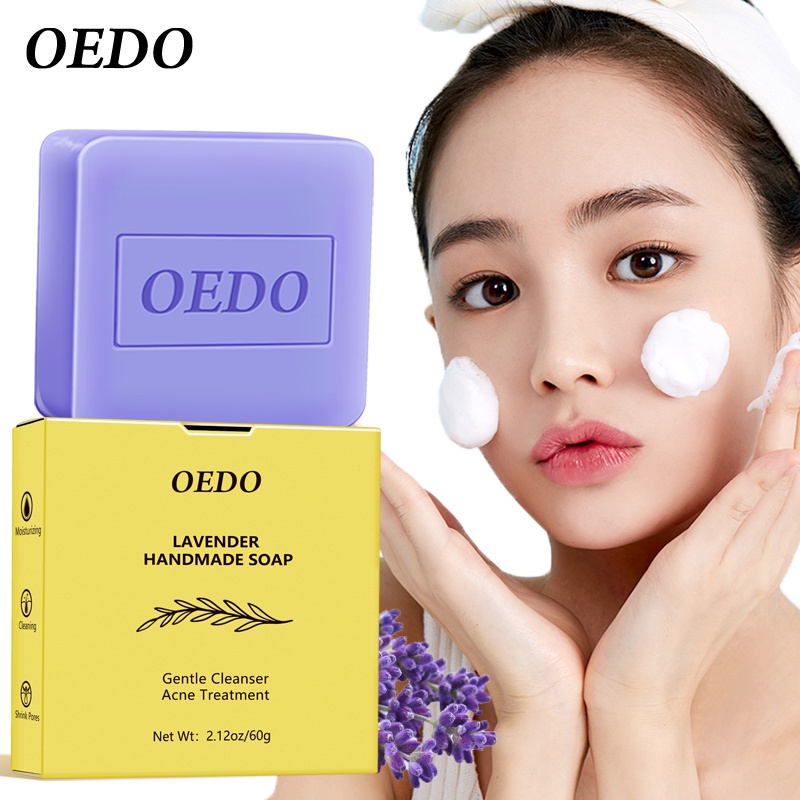Xà phòng hoa oải hương OEDO Thực Vật Tự Nhiên Diệt Khuẩn Giữ bàn tay sạch sẽ Tự Nhiên Lâu Trôi Làm Sạch Da Làm Trắng Da khử mùi hôi Diệt Khuẩn 60g