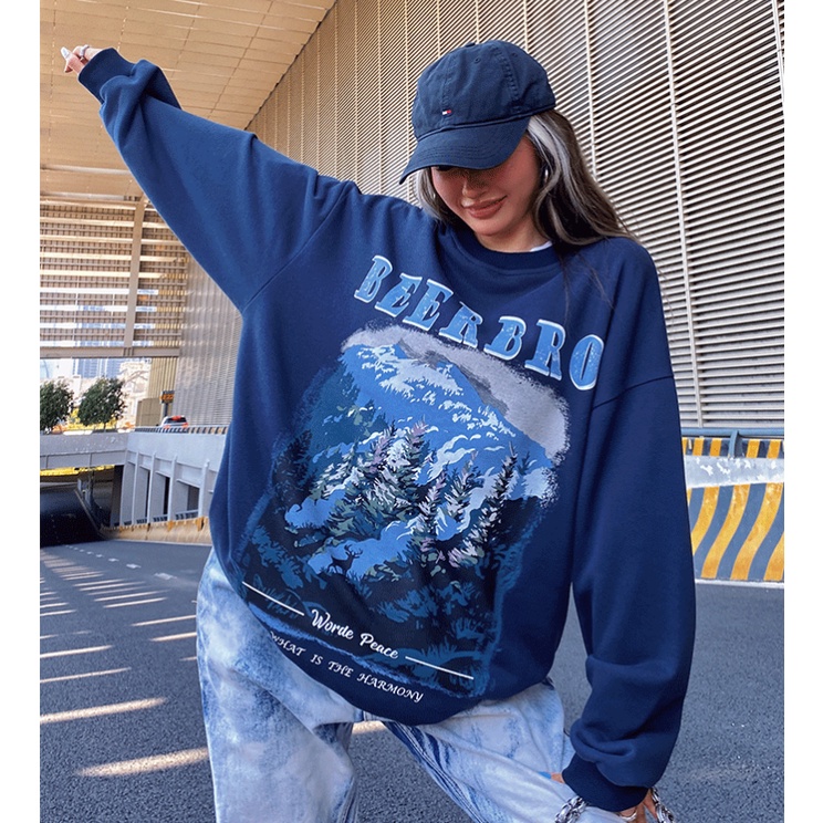 Áo tay dày thiết kế mỏng dáng rộng thời trang phong cách cổ điển dành cho nữ