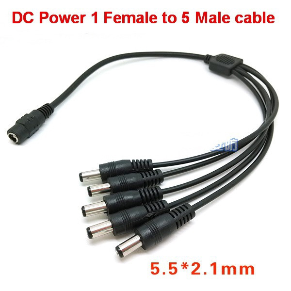 Dây cáp chia 1 cổng cắm ra 2 - 8 đầu cắm jack DC 5.5mm * 2.1mm cho LED LCD camera CCTV 12V 9V 6V 5V