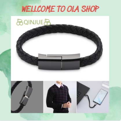 CÁP SẠC MICRO USB THIẾT KẾ VÒNG TAY DA CỰC ĐẸP THỜI TRANG