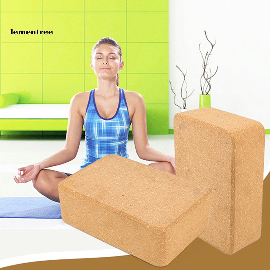 *JSZB* 2Pcs Yoga Block High Density Stretching Aid Eco-friendly Natural No Odor Soft Wood Yoga Equipment Brick for Women Men